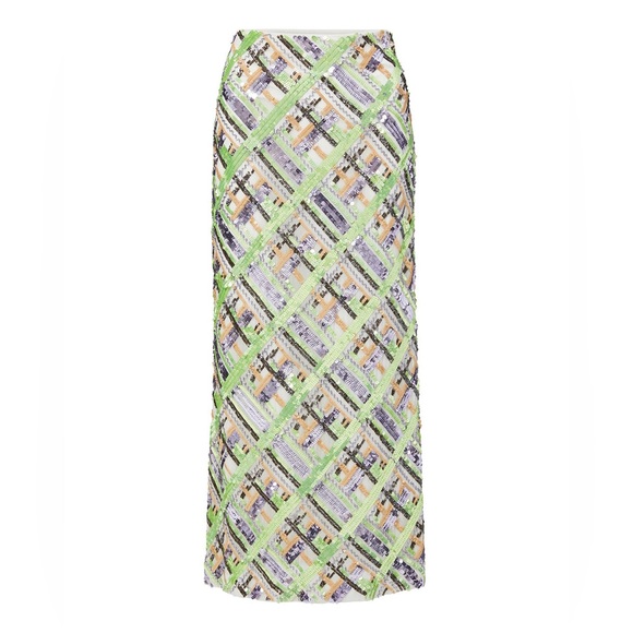 NWOT VERONICA BEARD Brent EMBELLISHED sequin midi skirt mermaid 2 - Picture 12 of 17